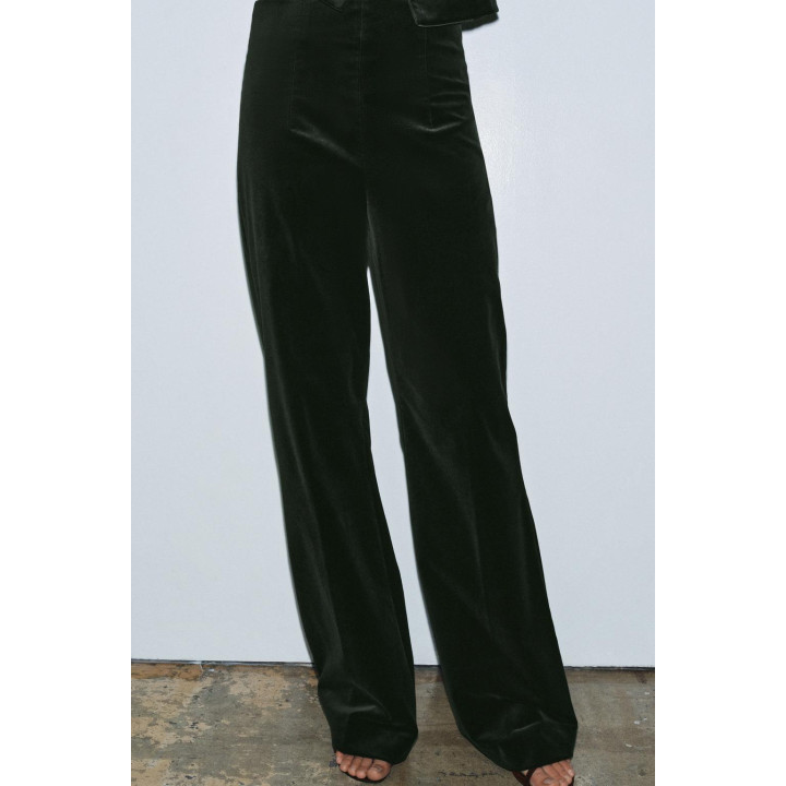 БАРХАТНЫЕ БРЮКИ ПРЯМОГО КРОЯ — ZW COLLECTION
