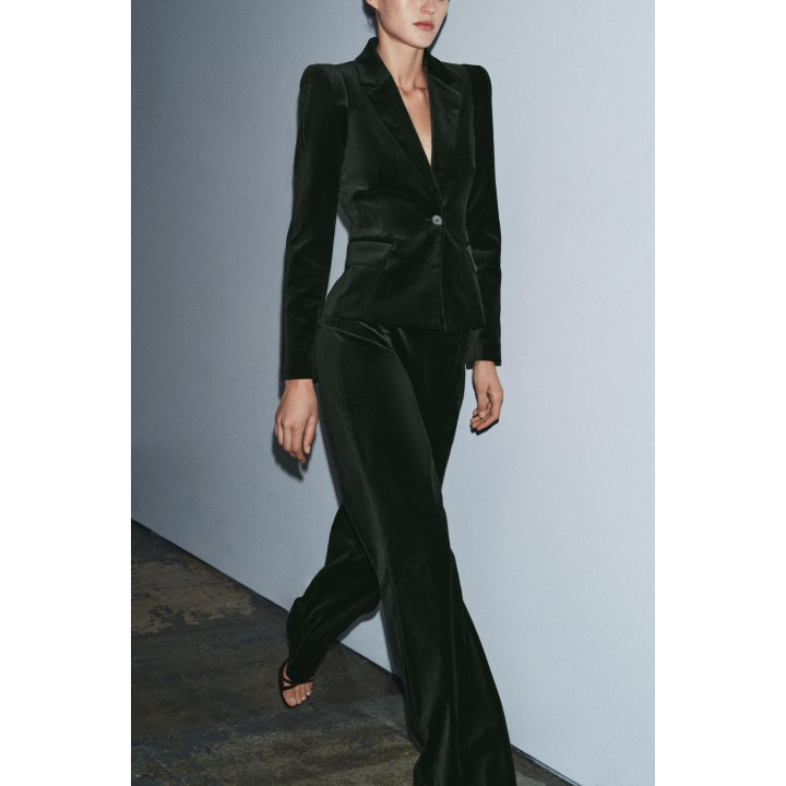 БАРХАТНЫЕ БРЮКИ ПРЯМОГО КРОЯ — ZW COLLECTION