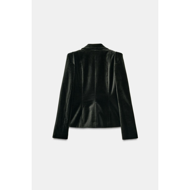 БЛЕЙЗЕР ИЗ БАРХАТА ОБЛЕГАЮЩЕГО КРОЯ — ZW COLLECTION