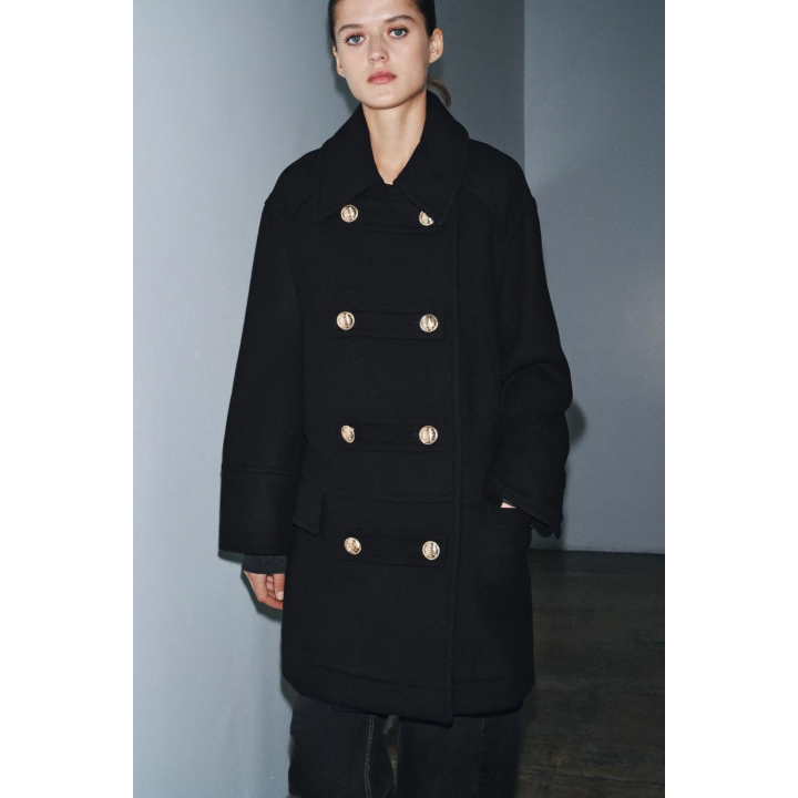 LIMITED EDITION WOOL BLEND DOUBLE-BREASTED COAT