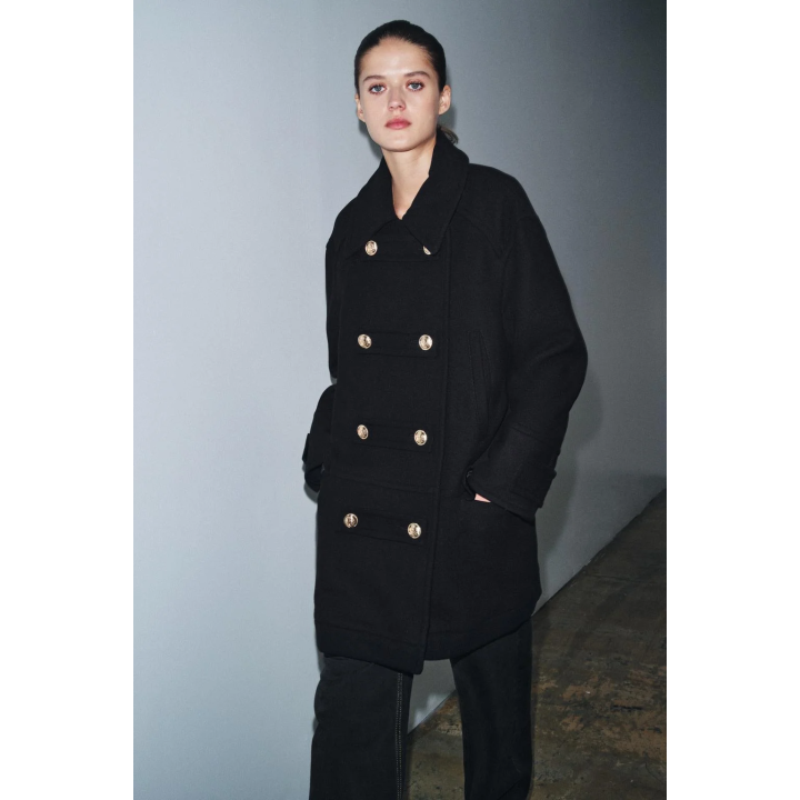 LIMITED EDITION WOOL BLEND DOUBLE-BREASTED COAT