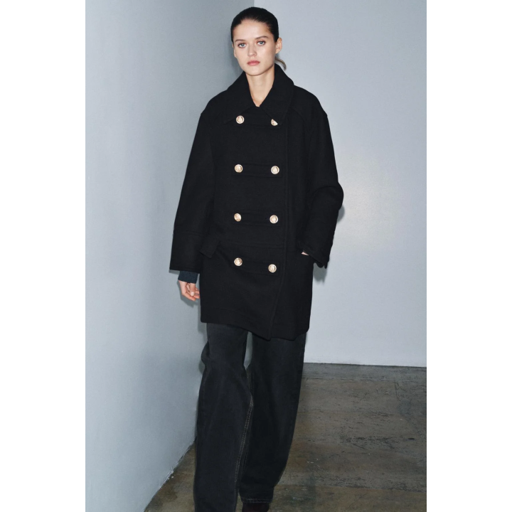 LIMITED EDITION WOOL BLEND DOUBLE-BREASTED COAT