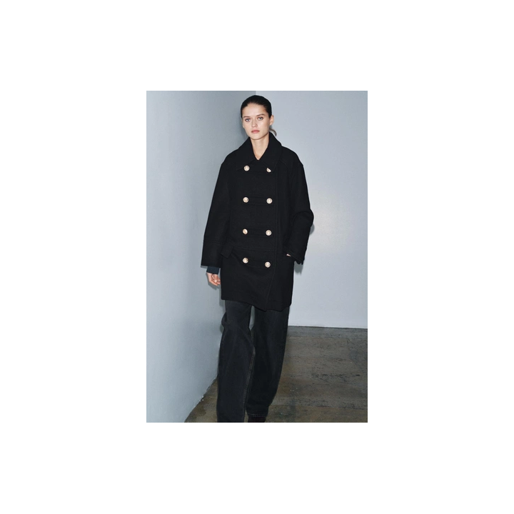 LIMITED EDITION WOOL BLEND DOUBLE-BREASTED COAT