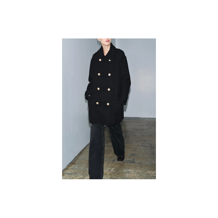 LIMITED EDITION WOOL BLEND DOUBLE-BREASTED COAT