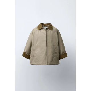 ТРЕНЧ С ВЕЛЬВЕТОВЫМ ВОРОТНИКОМ