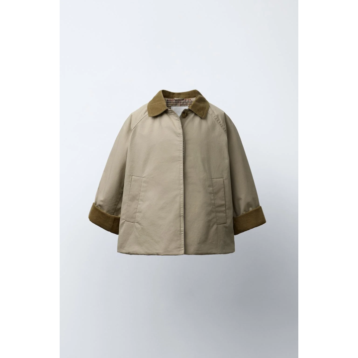 ТРЕНЧ С ВЕЛЬВЕТОВЫМ ВОРОТНИКОМ