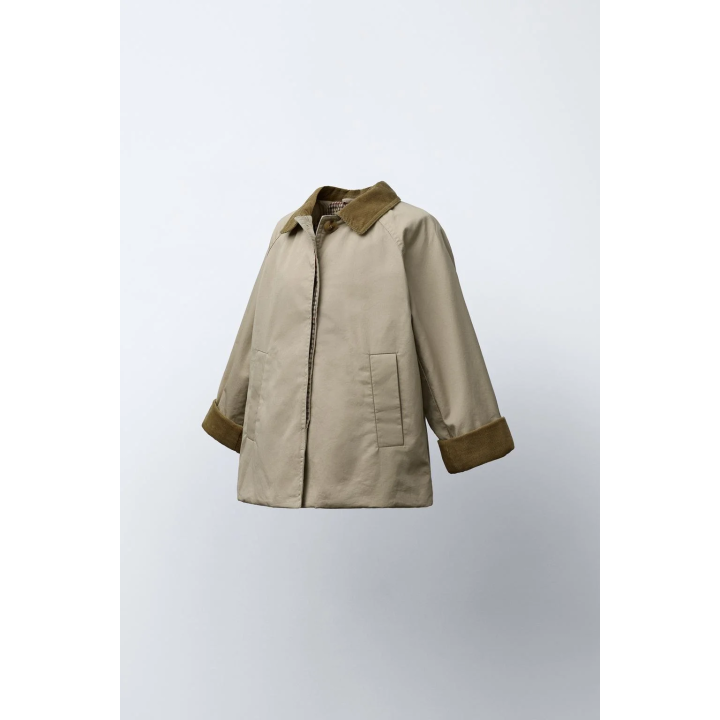 ТРЕНЧ С ВЕЛЬВЕТОВЫМ ВОРОТНИКОМ