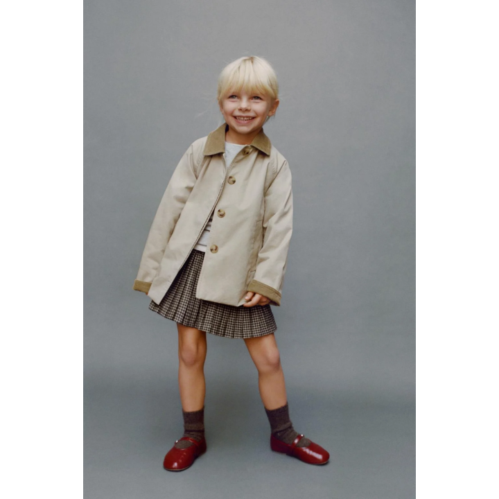 ТРЕНЧ С ВЕЛЬВЕТОВЫМ ВОРОТНИКОМ