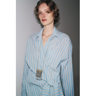 ПЛАТЬЕ НА ЗАПАХ В ПОЛОСКУ — ZW COLLECTION