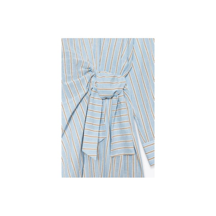 ПЛАТЬЕ НА ЗАПАХ В ПОЛОСКУ — ZW COLLECTION