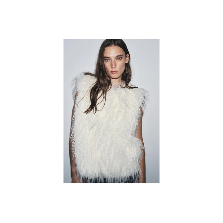ЖИЛЕТ ИЗ ИСКУССТВЕННОГО МЕХА — ZW COLLECTION