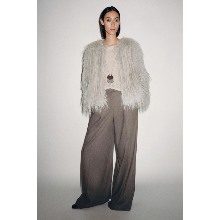 ПАЛЬТО ИЗ ИСКУССТВЕННОГО МЕХА — ZW COLLECTION