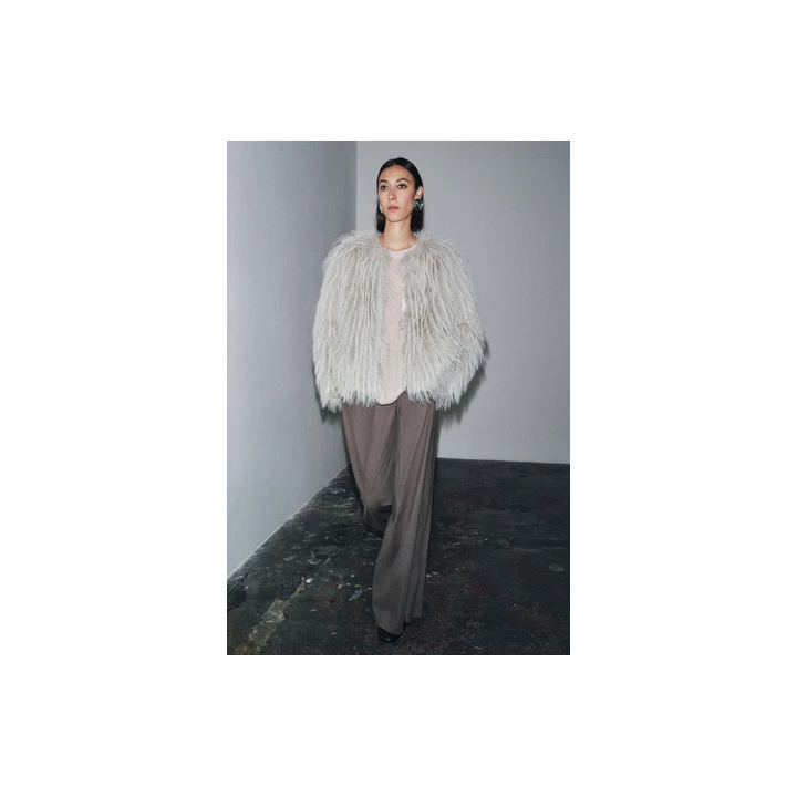 ПАЛЬТО ИЗ ИСКУССТВЕННОГО МЕХА — ZW COLLECTION