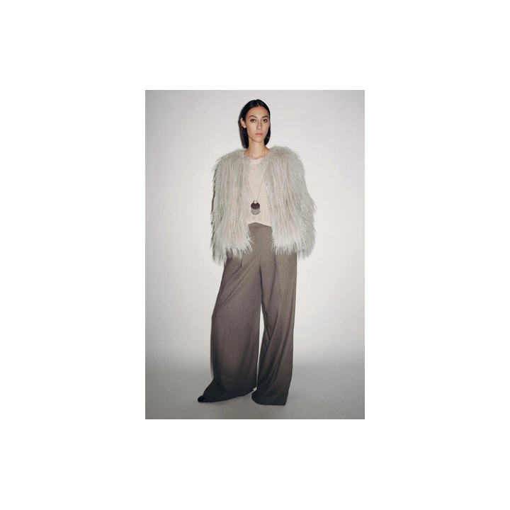 ПАЛЬТО ИЗ ИСКУССТВЕННОГО МЕХА — ZW COLLECTION