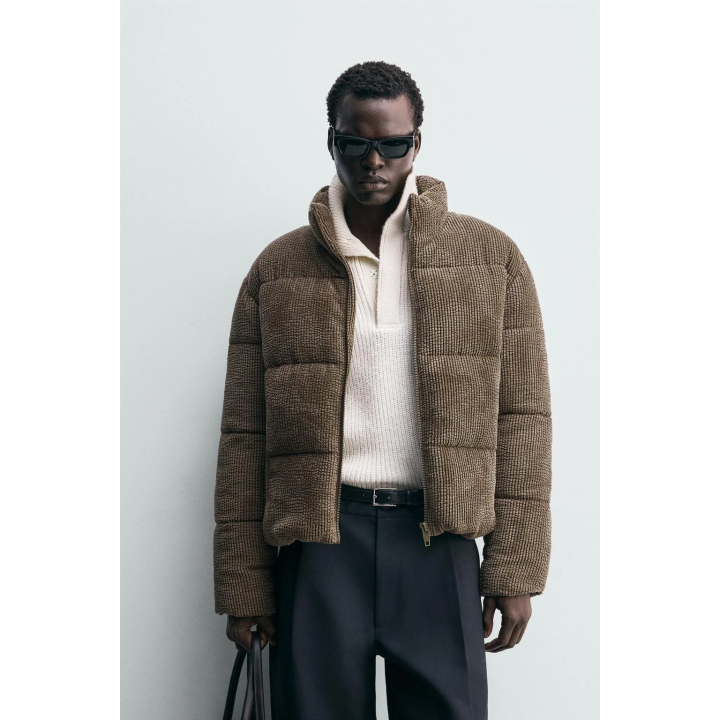 Пуховик из вельвета