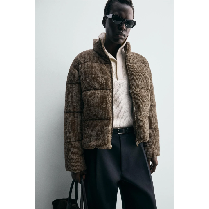 Пуховик из вельвета