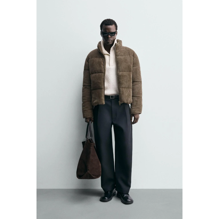 Пуховик из вельвета