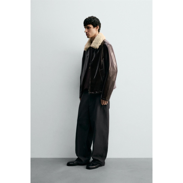 КУРТКА ИЗ ВИНИЛА С КОМБИНИРОВАННОЙ ОТДЕЛКОЙ