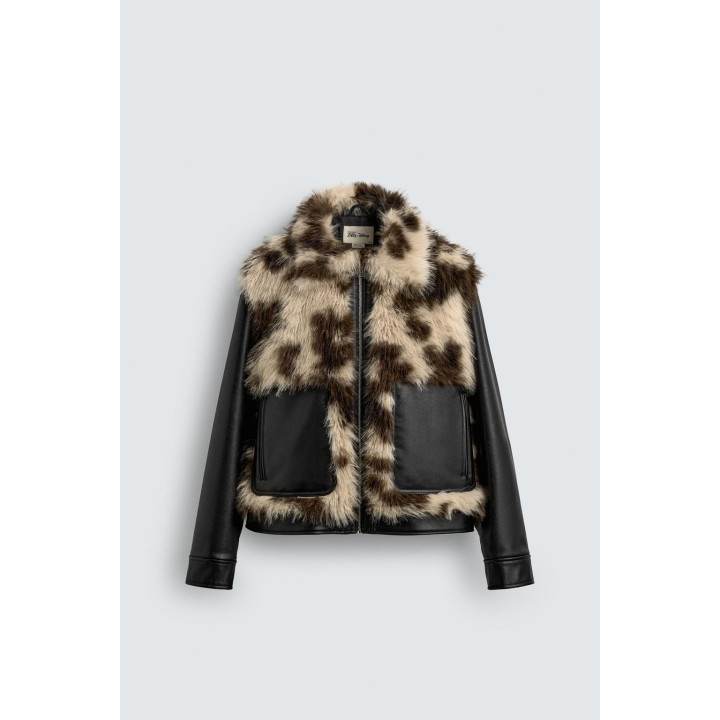 КУРТКА ИЗ ИСКУССТВЕННОЙ КОЖИ С КОНТРАСТНОЙ ОТДЕЛКОЙ HARRY LAMBERT FOR ZARA X DISNEY