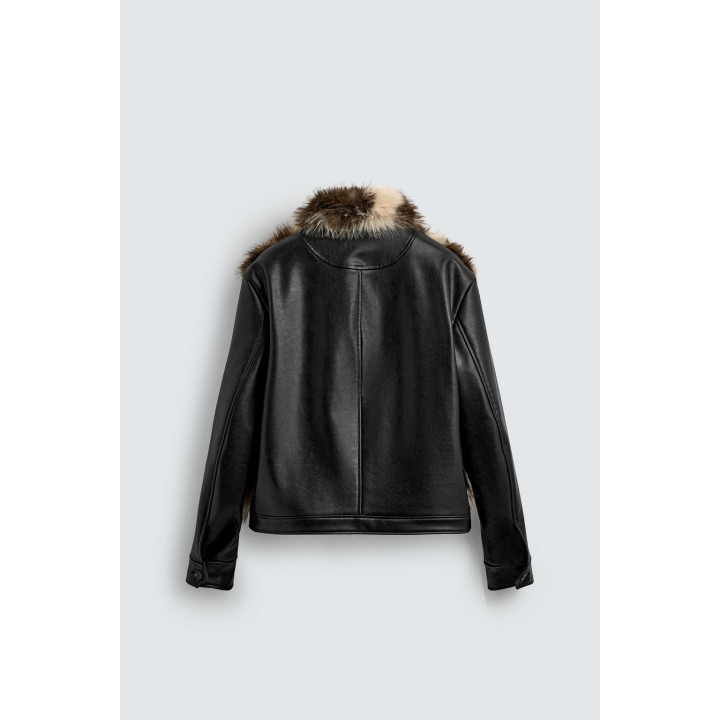 КУРТКА ИЗ ИСКУССТВЕННОЙ КОЖИ С КОНТРАСТНОЙ ОТДЕЛКОЙ HARRY LAMBERT FOR ZARA X DISNEY