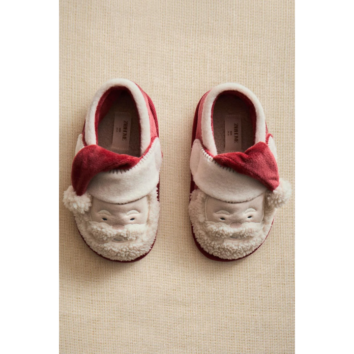 Детские тапочки дед мороз