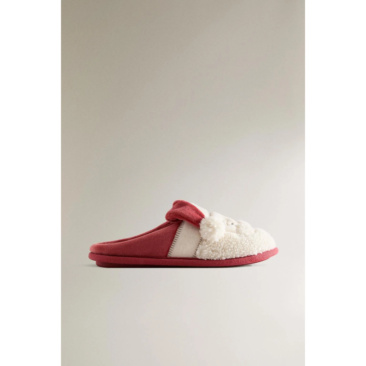 Детские тапочки-мюли с изображением деда мороза