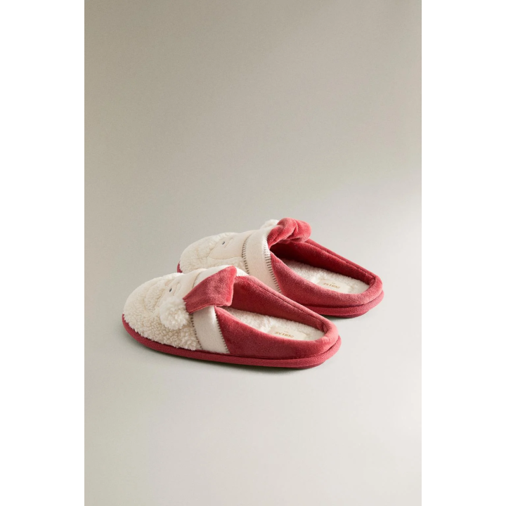 Детские тапочки-мюли с изображением деда мороза