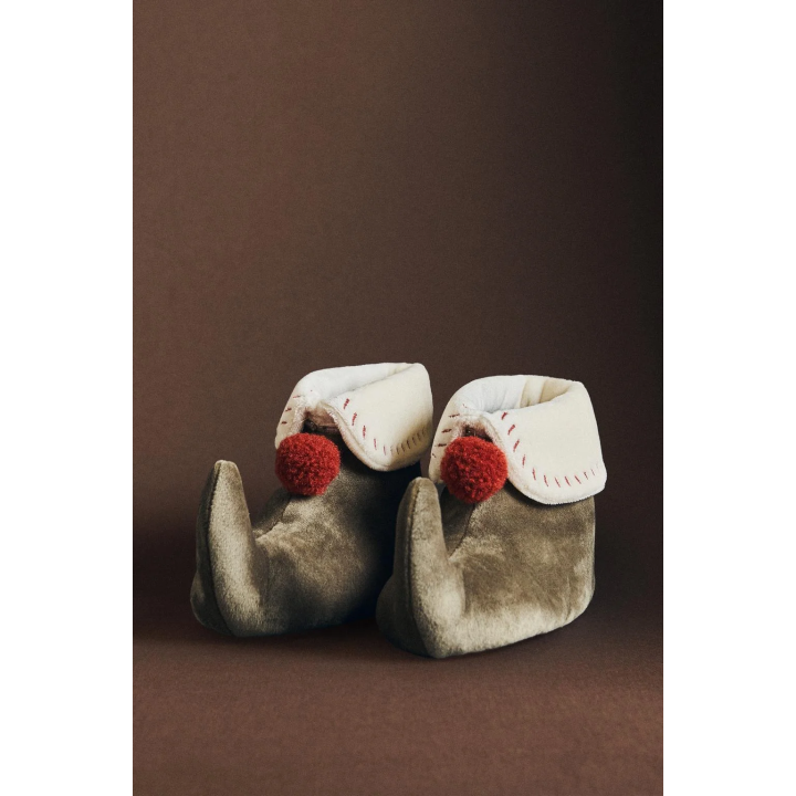 Тапочки для детей в стиле рождественского эльфа