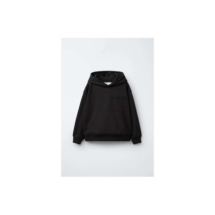 EMBOSSED TEXT INTERLOCK HOODIE AND JOGGERS SET