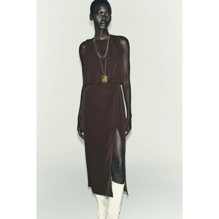 ПЛАТЬЕ МИДИ СО СБОРКАМИ НА ТАЛИИ