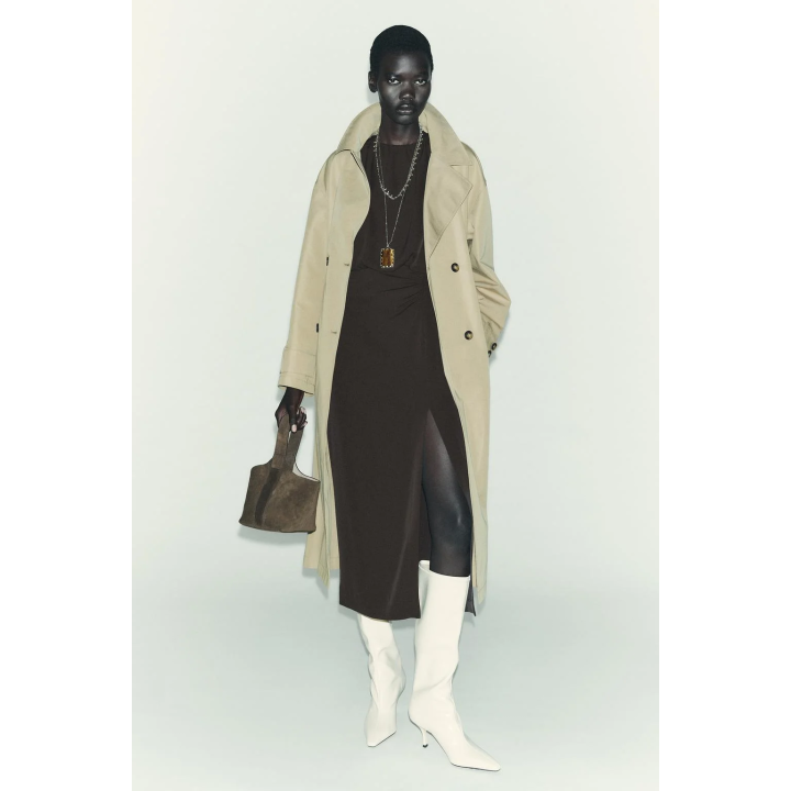 ПЛАТЬЕ МИДИ СО СБОРКАМИ НА ТАЛИИ