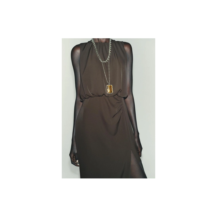 ПЛАТЬЕ МИДИ СО СБОРКАМИ НА ТАЛИИ