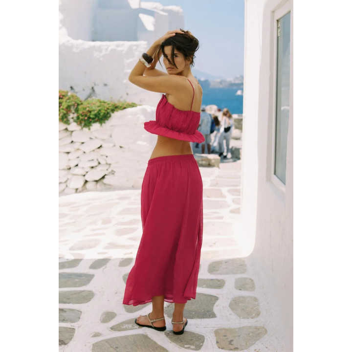 ЮБКА МИДИ С ПРОРЕЗИНЕННЫМ ПРИНТОМ