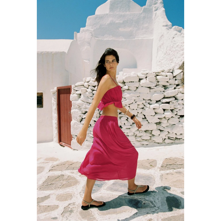 ЮБКА МИДИ С ПРОРЕЗИНЕННЫМ ПРИНТОМ