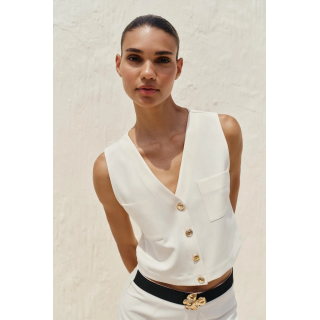 ТОП ИЗ КРЕПА БЕЗ РУКАВОВ