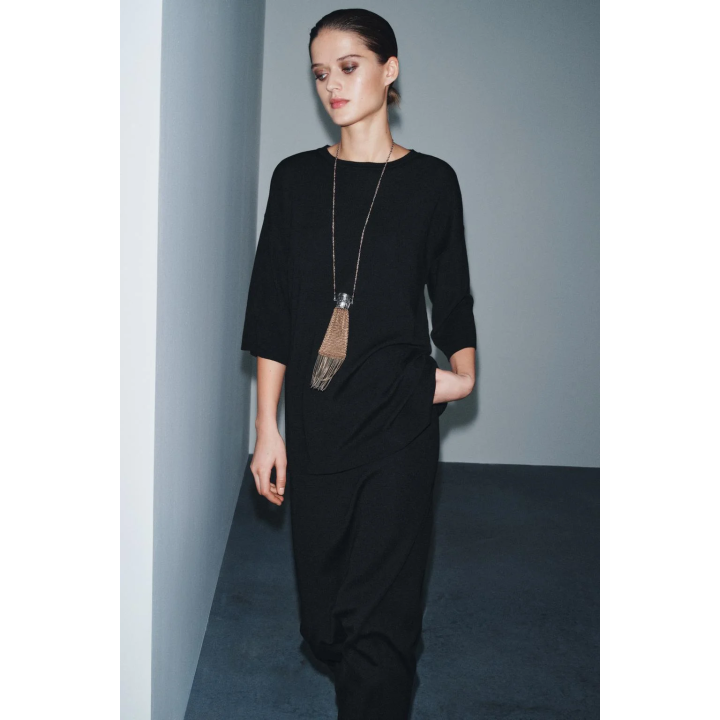 Свободный трикотажный топ