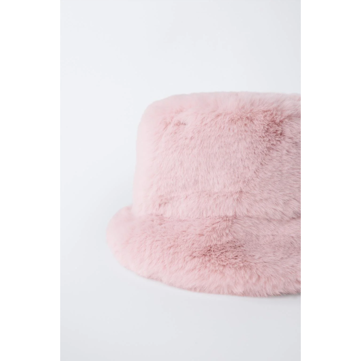 Шляпа-ведро из искусственного меха