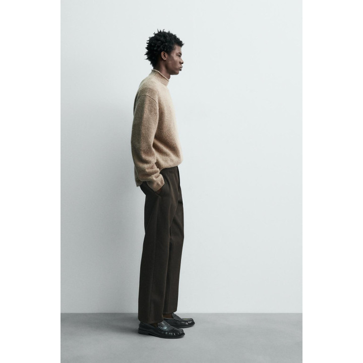 СВИТЕР ИЗ ШЕРСТИ И ШЕЛКА С ЭФФЕКТОМ ПРЯЖИ