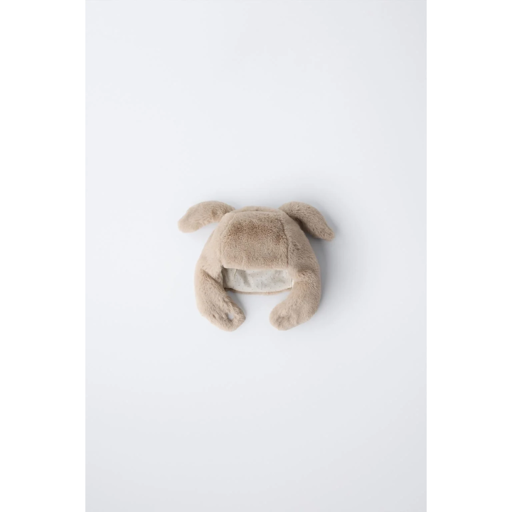 Детям от 3 до 6 лет / шапка из искусственного меха с ушками зайца