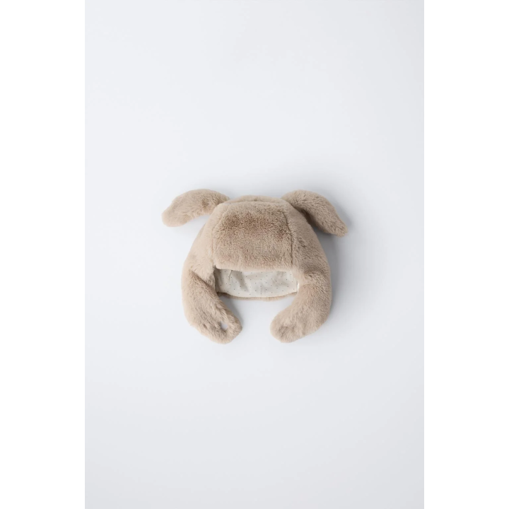 Детям от 3 до 6 лет / шапка из искусственного меха с ушками зайца