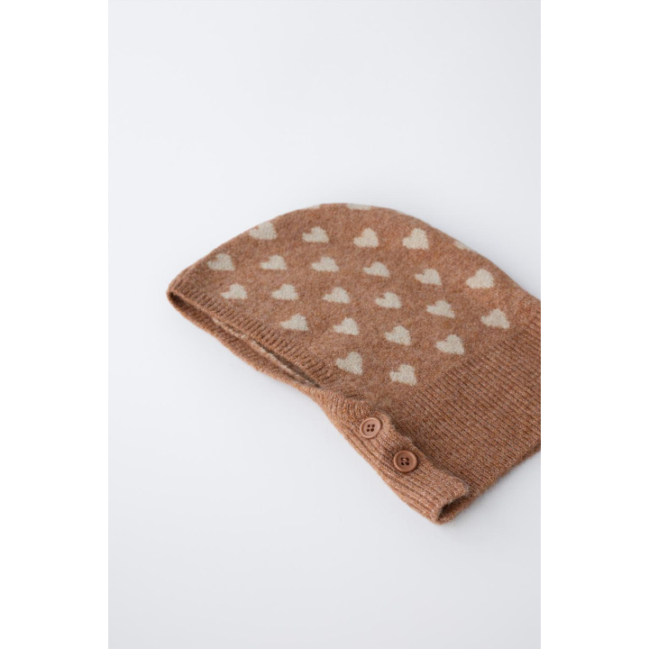 БАЛАКЛАВА С ПУГОВИЦАМИ И СЕРДЦАМИ