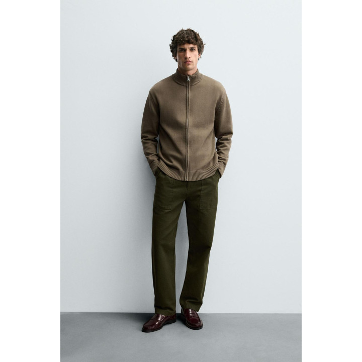 ВЯЗАНЫЙ КАРДИГАН НА МОЛНИИ