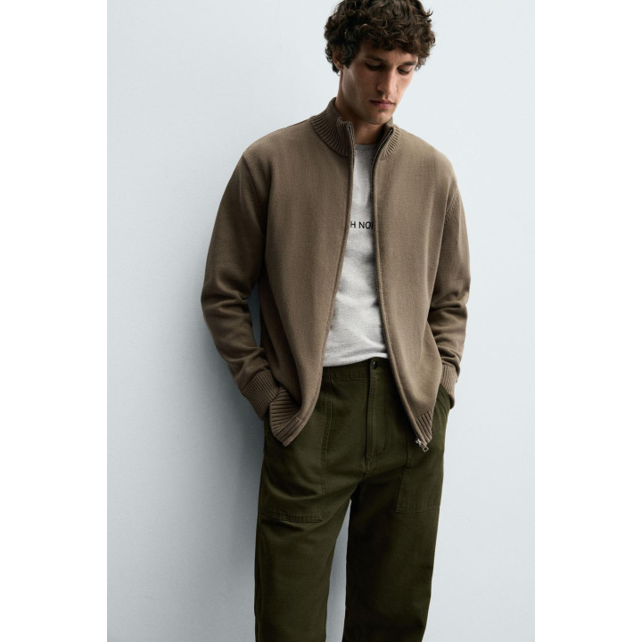 ВЯЗАНЫЙ КАРДИГАН НА МОЛНИИ