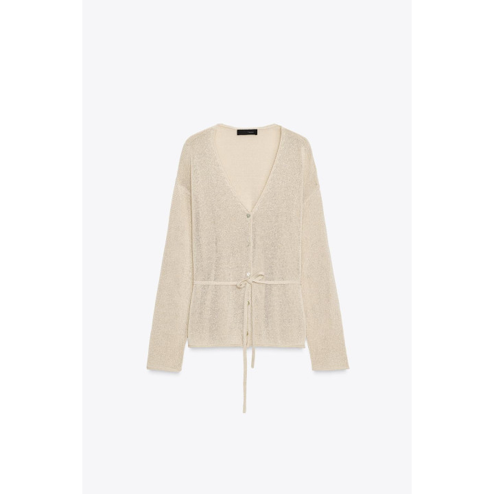 ТРИКОТАЖНЫЙ ЖАКЕТ СО ЛЬНОМ