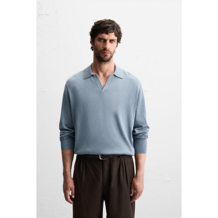 ТРИКОТАЖНОЕ ПОЛО ИЗ СМЕСИ ХЛОПКА