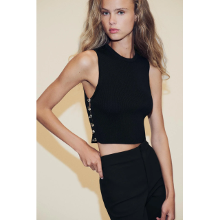 ТРИКОТАЖНЫЙ ТОП В РУБЧИК