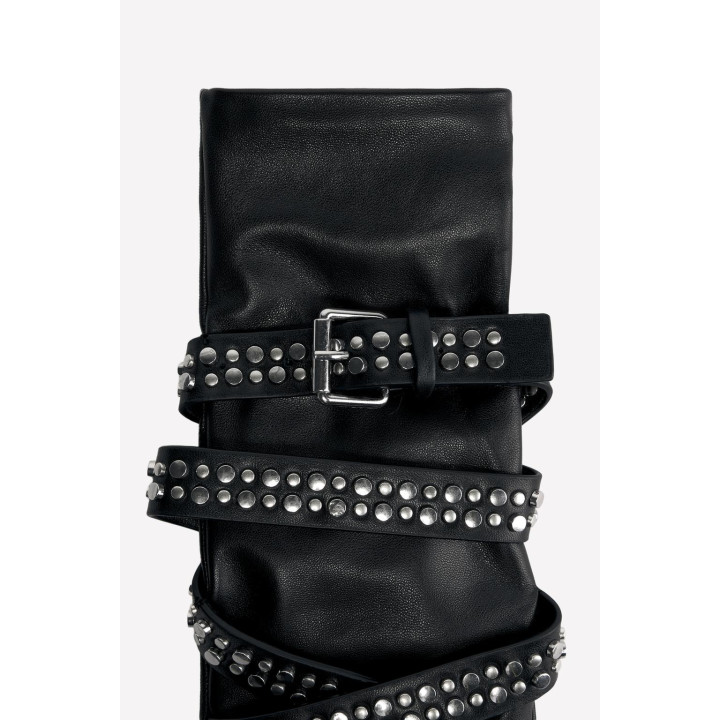 Кожаные варежки с ремешком и заклепками ludovic de saint sernin x zara