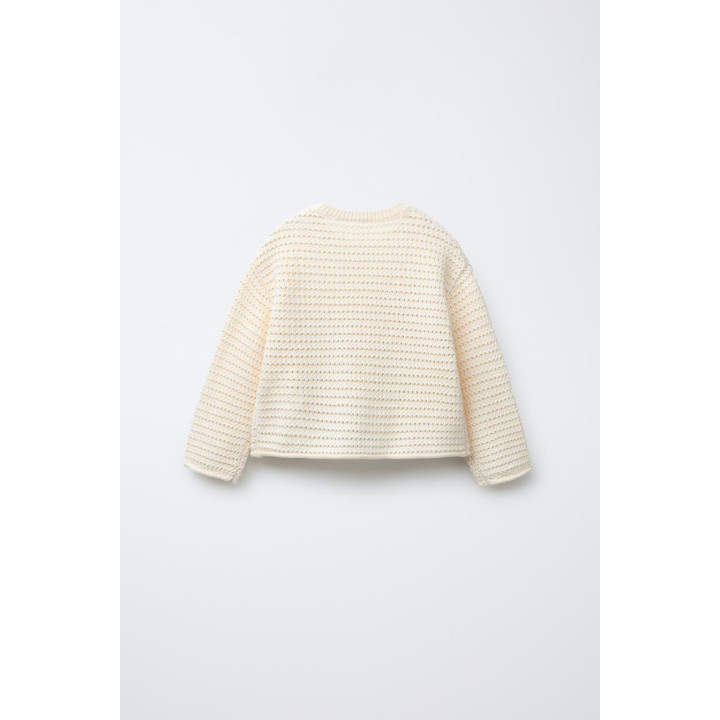 ТРИКОТАЖНЫЙ ДЖЕМПЕР С ЦВЕТАМИ