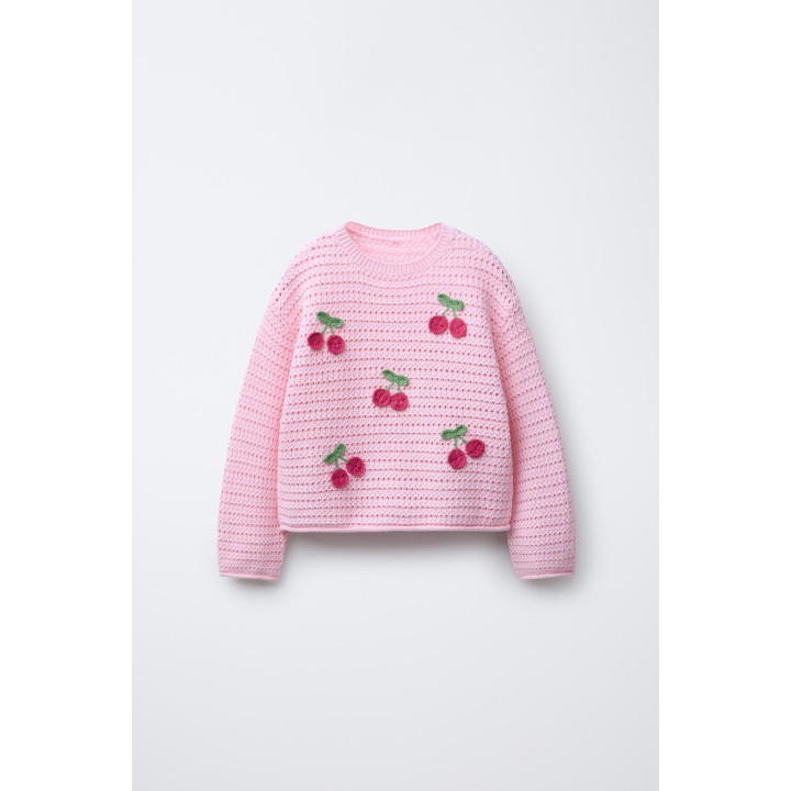 ТРИКОТАЖНЫЙ ДЖЕМПЕР С ВИШНЯМИ