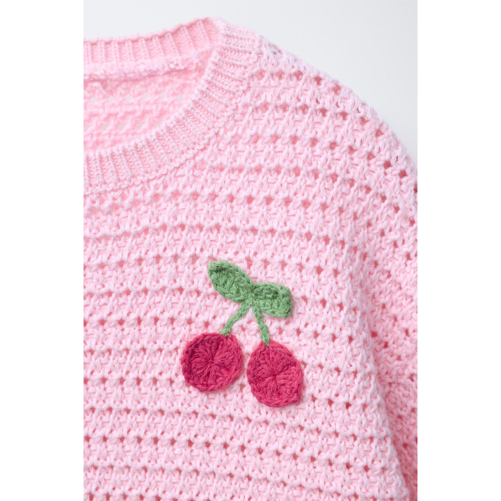 ТРИКОТАЖНЫЙ ДЖЕМПЕР С ВИШНЯМИ